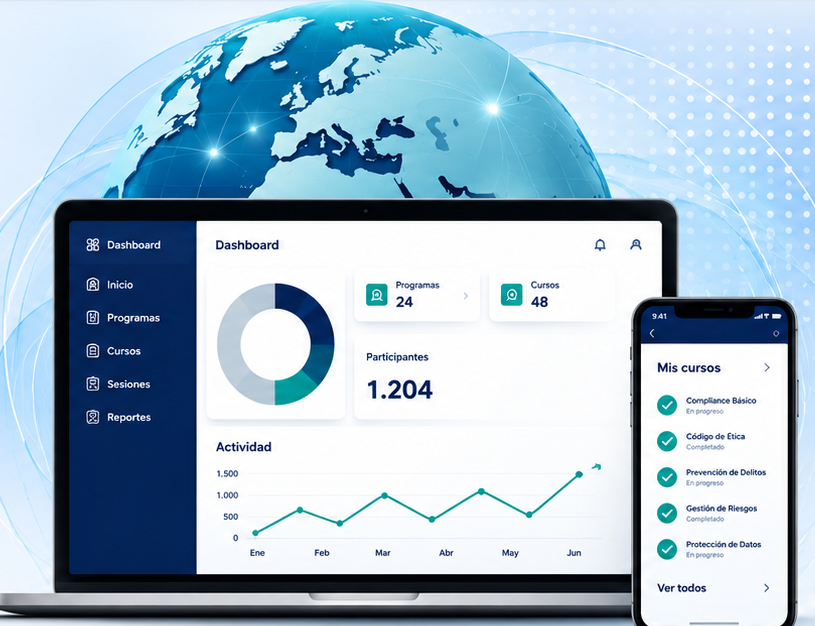 Corporate Academy LMS dashboard